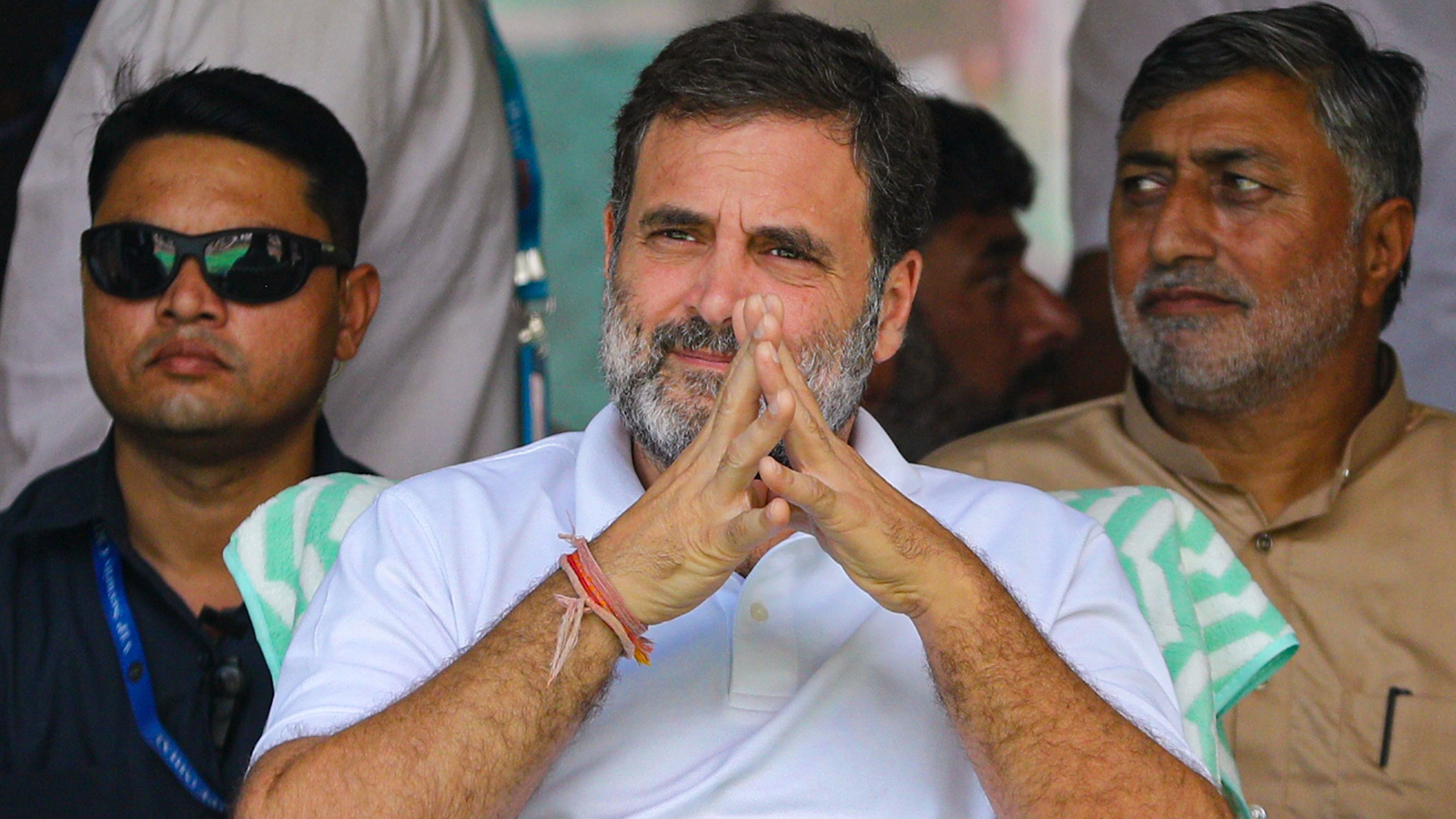 <div class="paragraphs"><p>Leader of Opposition in Lok Sabha and Congress MP Rahul Gandhi during a public meeting ahead of Jammu and Kashmir Assembly elections, in Ramban, Jammu, Wednesday, Sept. 4, 2024.</p></div>